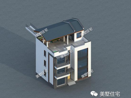 103平米小宅基地四層別墅設計圖，造價40萬，外觀美，你心動了嗎？