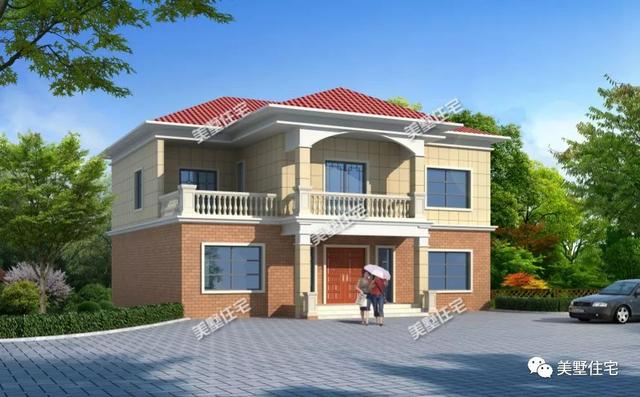 6臥4衛(wèi)二層別墅設(shè)計(jì)圖，簡(jiǎn)單耐看實(shí)用，戶型方方正正，建在農(nóng)村很合適