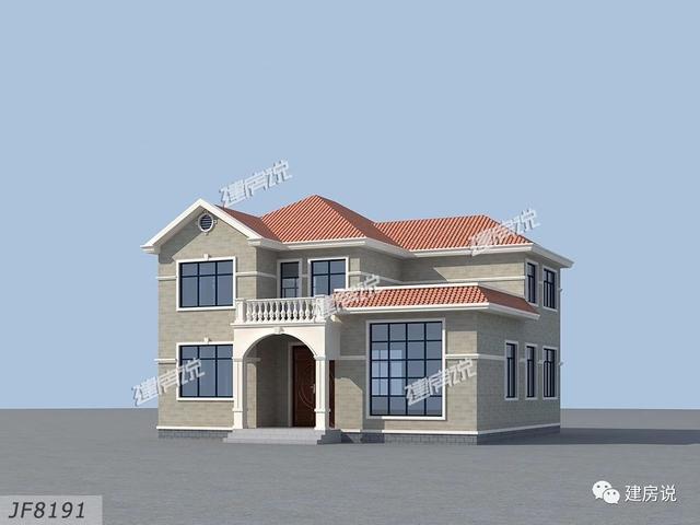 兩個兄弟合建的二層別墅設計圖，獨棟很美，兩棟一起更有氣勢，方顯兄弟感情好，房子漂亮。