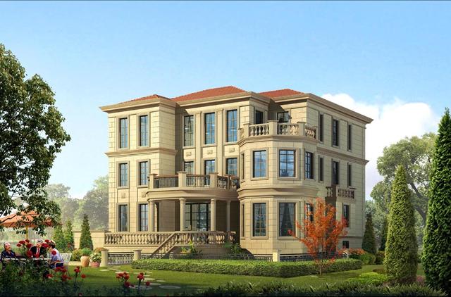 精致典雅的三層歐式別墅設計圖，高檔大氣上檔次，在整個村里別人的房子只能成為配角。