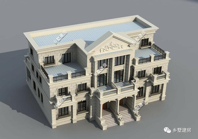 農村雙拼自建房，外型大氣美觀，霸氣十足，一款農村自建別墅兩戶人，三代同堂歡樂多。