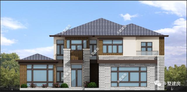 大面寬二層農村自建房，19X19.7米，空間布局一樣緊湊，利用充分。