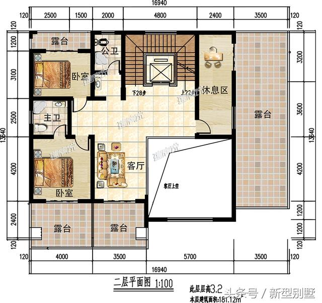 三層農村別墅設計圖，帶電梯車庫酒窖，這樣的戶型算是很豪華了