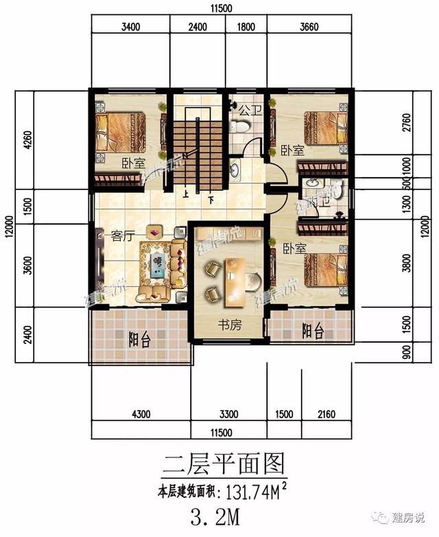 三層歐式別墅設計圖，占地方正，配色優雅，建在農村絕對人人羨慕