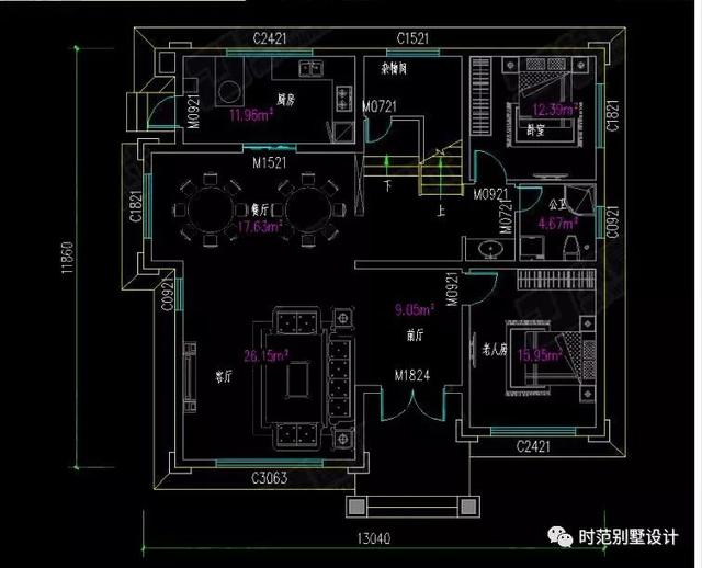 三層歐式別墅設計圖，11X13米，外觀大氣穩重，內部居住舒適