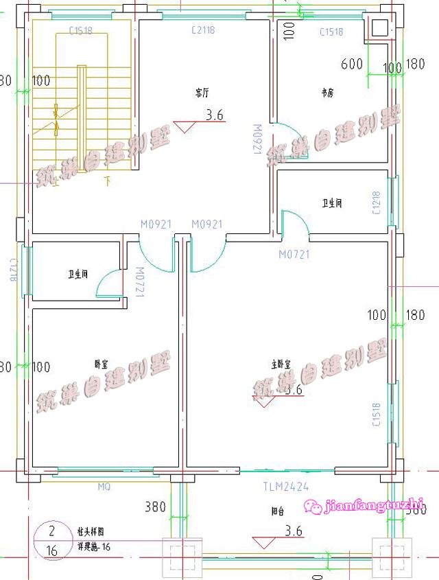 三層小戶型農(nóng)村別墅住宅設(shè)計施工圖效果圖，造價低又實用，非常適合農(nóng)村自建