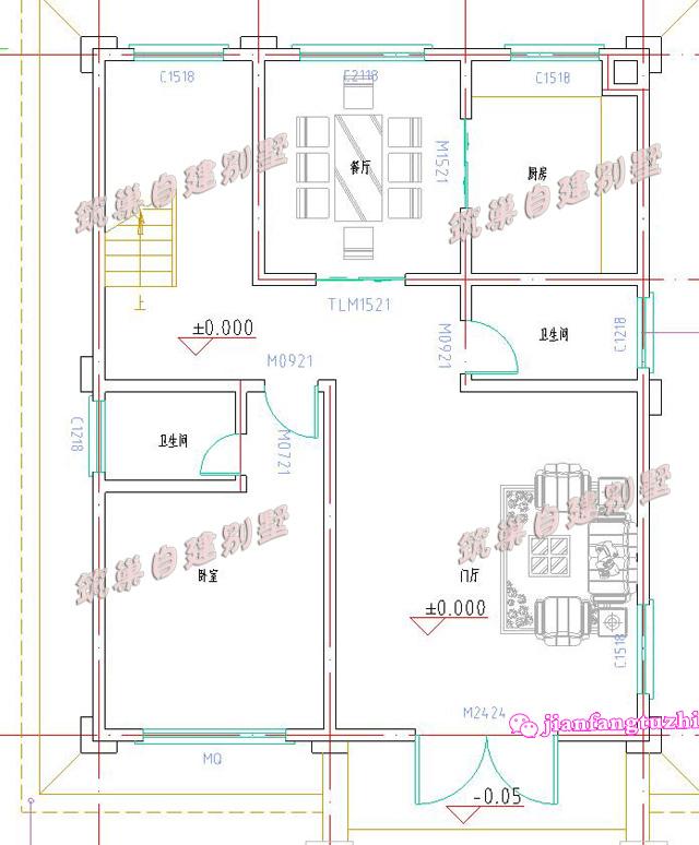 三層小戶型農(nóng)村別墅住宅設(shè)計施工圖效果圖，造價低又實用，非常適合農(nóng)村自建