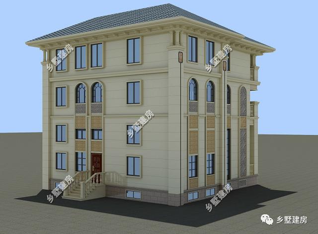 四層歐式框架結(jié)構(gòu)農(nóng)村自建房設(shè)計(jì)圖，超大氣美觀