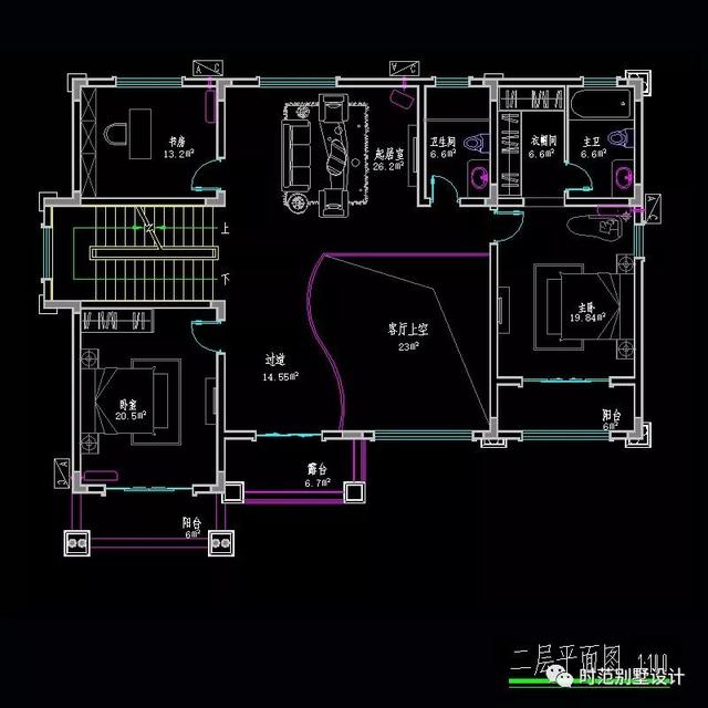 帶車庫(kù)和書房的三層復(fù)式別墅設(shè)計(jì)圖，歐式風(fēng)格適合農(nóng)村自建