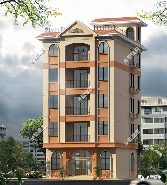 這樣的自建房別墅夠豪氣嗎，占地面積小，但是住房總面積會大很多。