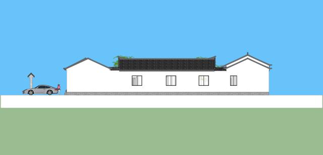 新型四合院設計圖，占地800平米，到處透著古香古色，陽光照進走廊讓四合院冬暖夏涼住著非常舒服。