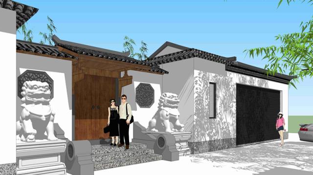 新型四合院設計圖，占地800平米，到處透著古香古色，陽光照進走廊讓四合院冬暖夏涼住著非常舒服。