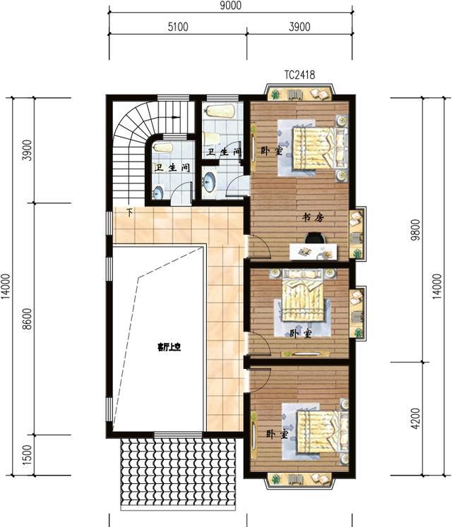 小型別墅設(shè)計(jì)圖，主體造價(jià)23萬左右，寬敞大氣是您不二之選！