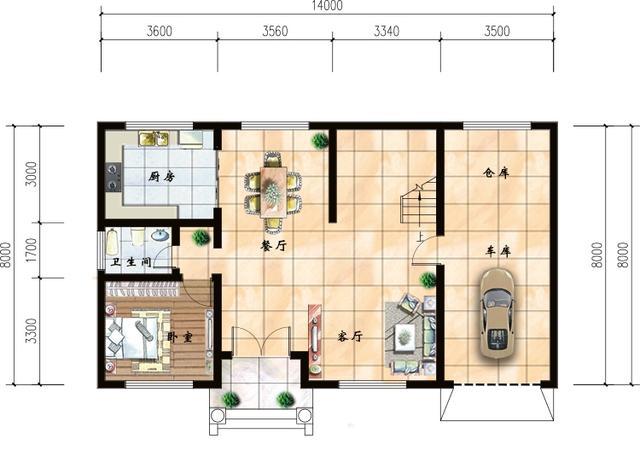 三層別墅設計圖，主體造價28萬左右。 小而精致！