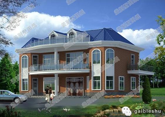 2款歐式二層農(nóng)村別墅戶型設(shè)計(jì)施工效果圖，簡單易建，美觀時尚