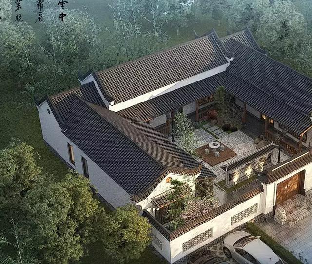 中式四合院別墅設(shè)計圖，造價只要40萬，喜歡就Pick一下吧