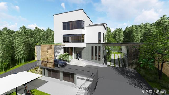 四層豪華現代別墅設計圖，框架結構，主體造價65萬左右