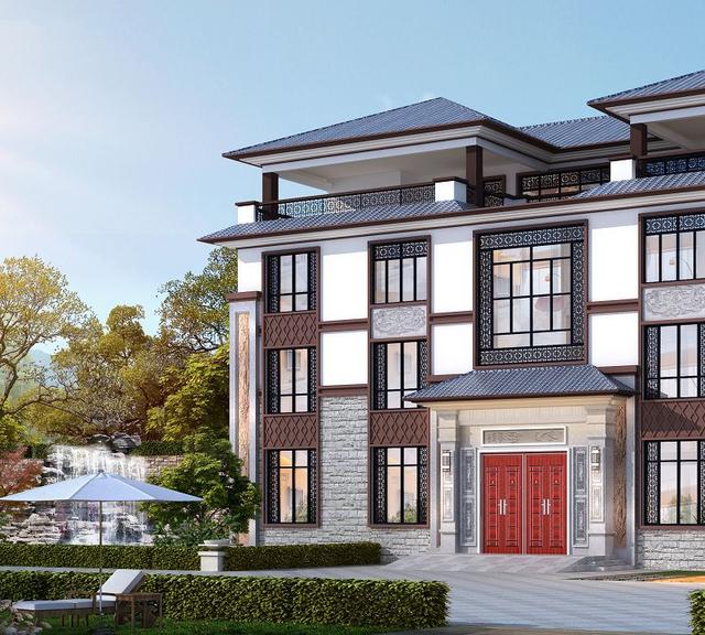 占地三百多平方米的新中式別墅設計圖，如此氣派的房子必定會提高生活品質