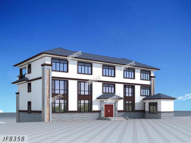 占地三百多平方米的新中式別墅設計圖，如此氣派的房子必定會提高生活品質