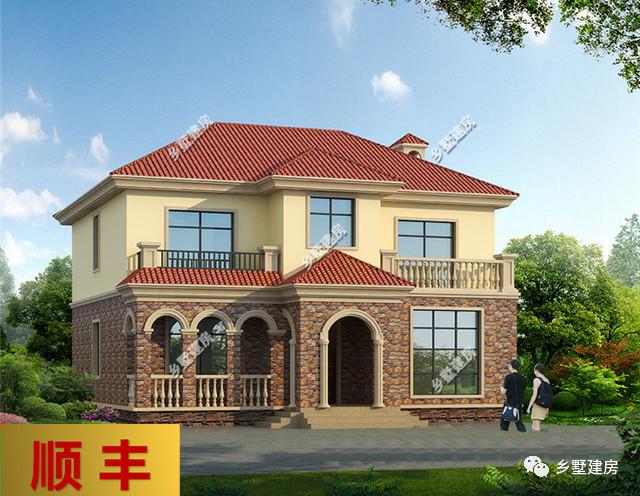 現(xiàn)在在城里買房不如回老家自己建別墅，今日推薦一款二層豪華別墅設(shè)計圖