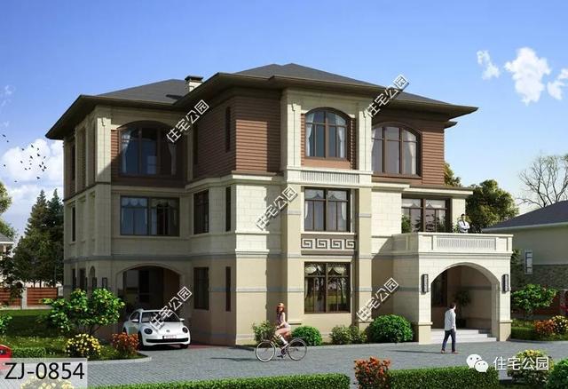 建農村奢華復古別墅，享高品質生活，這款復古別墅設計圖送給大家