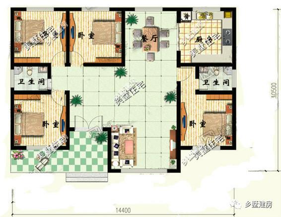 來看看這四款一層別墅設(shè)計(jì)圖，可以建給父母當(dāng)養(yǎng)老房