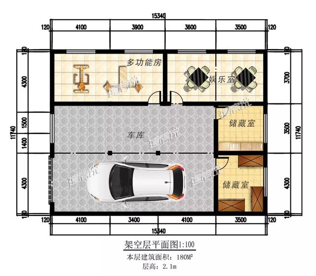 帶花園和庭院的二層新中式別墅設計圖，符合現在大眾的審美，開啟幸福生活