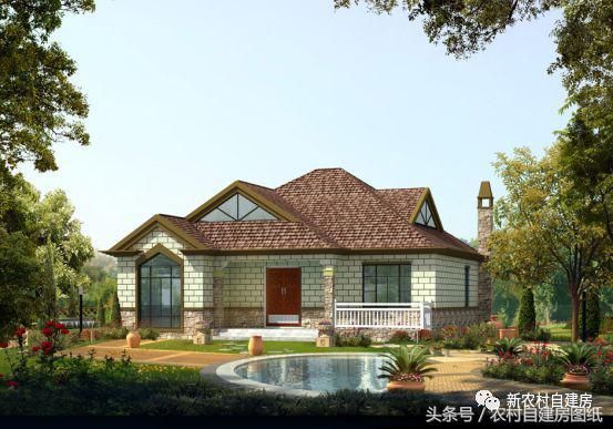 建房當然要美觀又實用，這款一層別墅設計圖全都符合要求