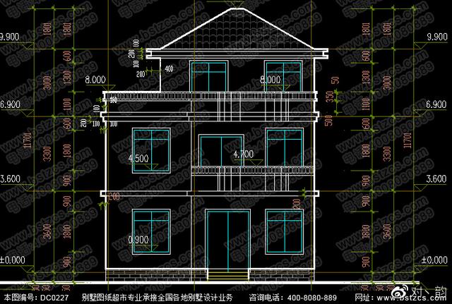 新農村二層半自建房設計全套施工圖效果圖，符合農村生活需要