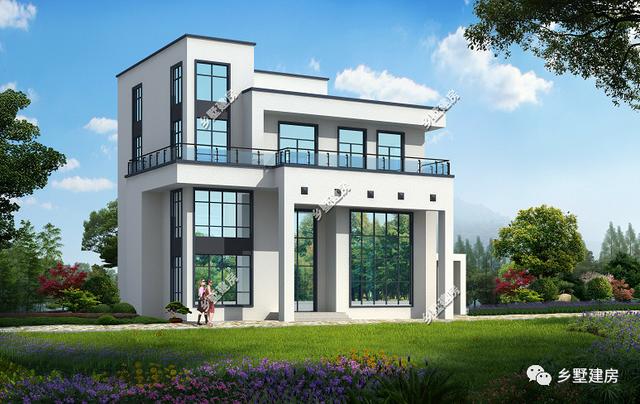 四層農村自建別墅設計圖，外觀造型簡約大氣，外觀造型覺得令你贊嘆不覺。