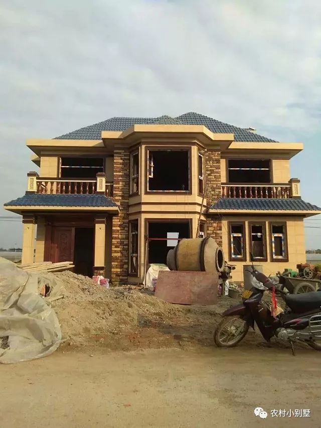 12.3x9米二層小別墅設計圖，附多張建好的實拍圖，爆款