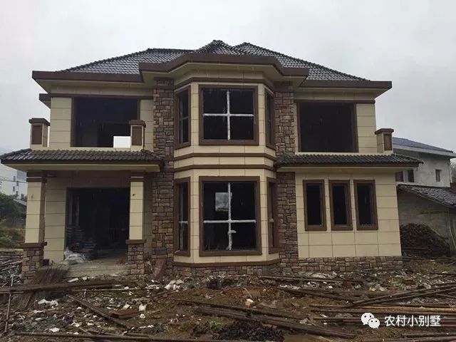 12.3x9米二層小別墅設計圖，附多張建好的實拍圖，爆款