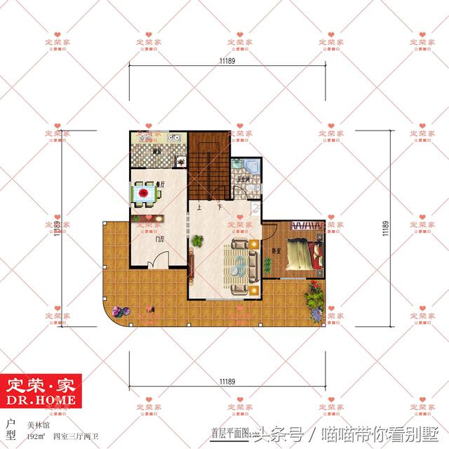 占地100平的二層別墅設計圖，房間多不說還省地，好看又實用。