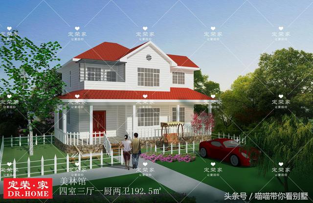 占地100平的二層別墅設計圖，房間多不說還省地，好看又實用。