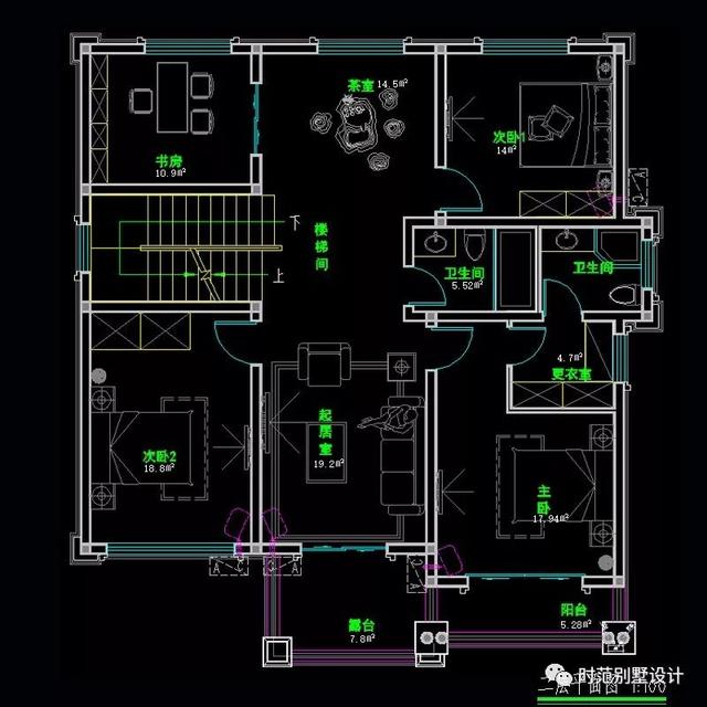 12X12米三層歐式別墅設計圖，帶大露臺，外形美觀漂亮，很適合在農村建。