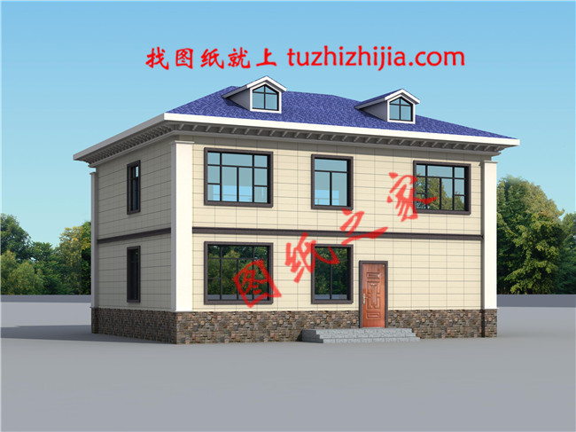 新中式農村自建二層別墅設計圖,占地160平米左右,客廳中空