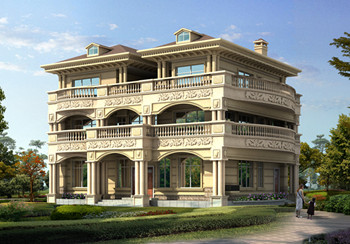 占地230平豪華三層別墅設(shè)計(jì)圖紙，戶型極佳，帶書(shū)房和棋牌室、KTV