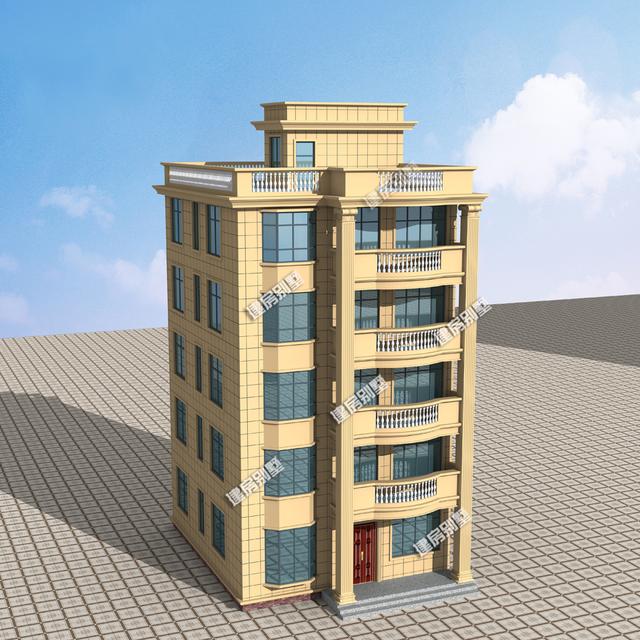 9.6x11.2五層別墅設計圖，小房身，豪華大氣！