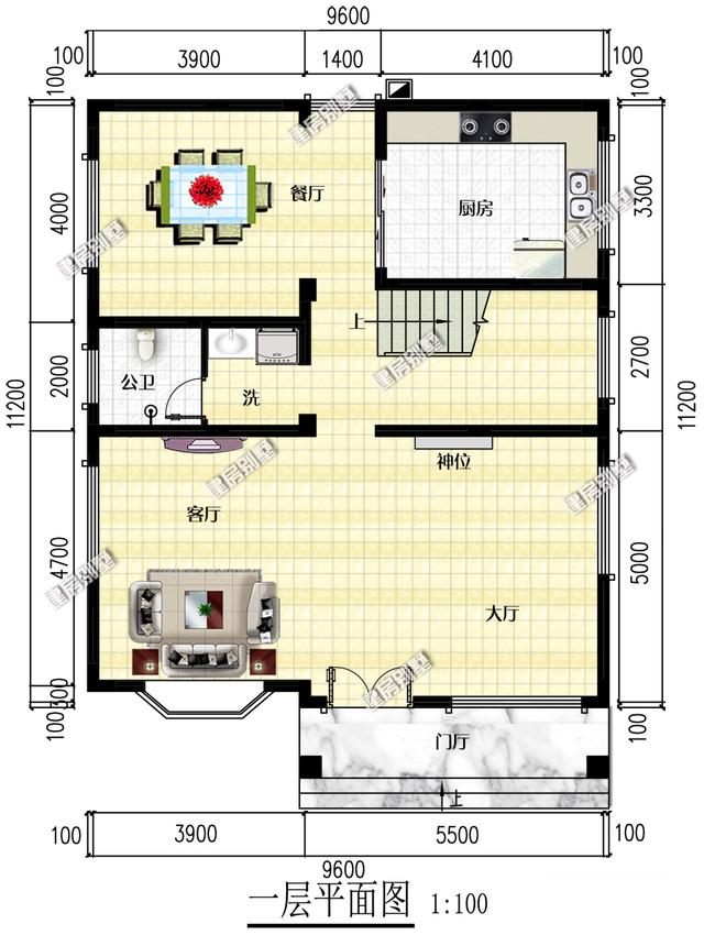 9.6x11.2五層別墅設計圖，小房身，豪華大氣！
