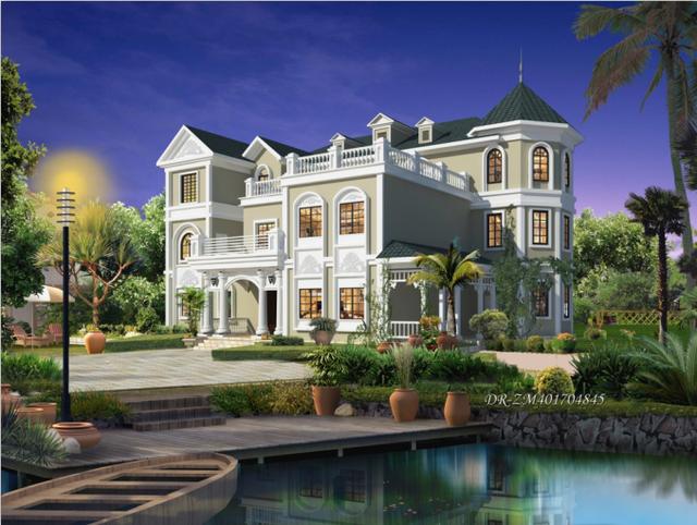 四棟三層別墅設計圖，簡單實用，戶型溫馨，適合農村建設。