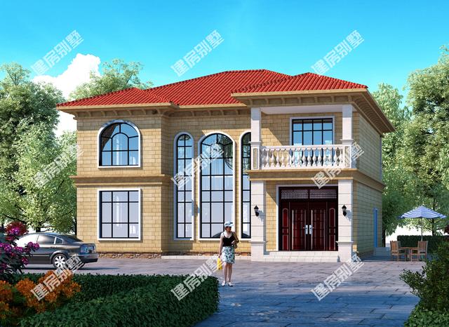 14.68x15.36農(nóng)村二層別墅設(shè)計圖，有獨立的堂屋，不僅實用，而且外觀很有排面，主體造價30萬