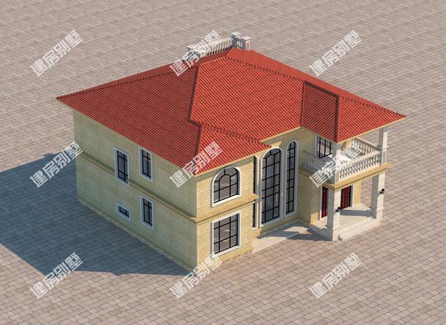 14.68x15.36農(nóng)村二層別墅設(shè)計圖，有獨立的堂屋，不僅實用，而且外觀很有排面，主體造價30萬