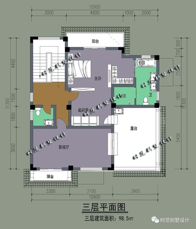 12X13米新中式三層別墅設計圖，大氣美觀，非常適合農村建造。