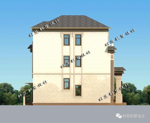 12X13米新中式三層別墅設計圖，大氣美觀，非常適合農村建造。