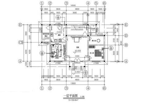 14×8米三層農(nóng)村別墅設(shè)計(jì)圖，外觀設(shè)計(jì)簡約大氣，帶烤火房+堂屋。