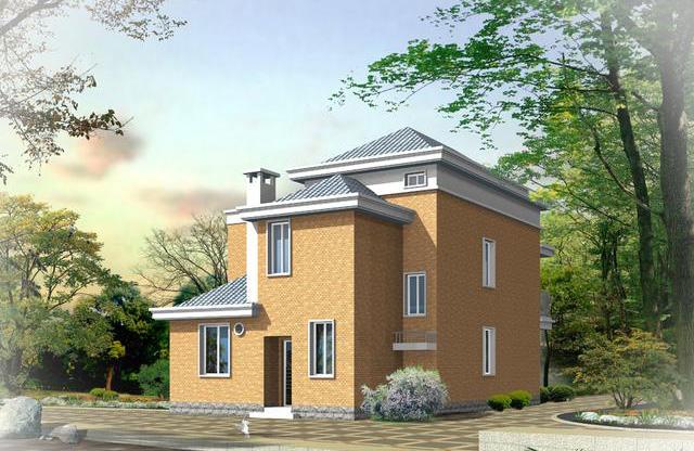 農(nóng)村三層小戶型別墅設(shè)計圖，帶閣樓，施工難度不高，適合大部分農(nóng)村家庭建造。