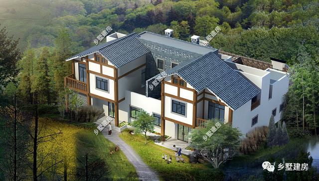 兩套雙拼農(nóng)村別墅設(shè)計圖，一棟是三層的，一棟是二層帶閣樓的，你更中意哪一款呢？