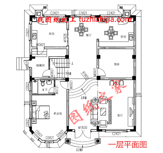 農村四層別墅設計圖紙及效果圖，整體氣派細節處卻精雕細琢