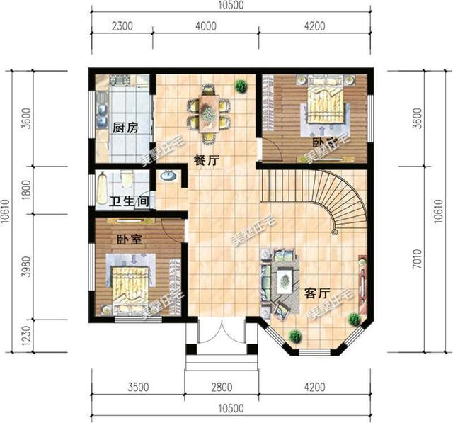 六棟占地面積小的二層農村自建房，簡單實用，功能超全。
