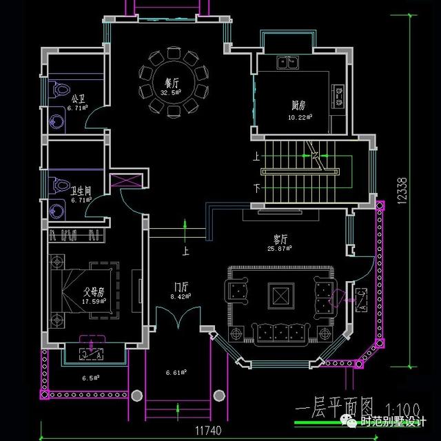 11x12米歐式三層別墅設計圖，帶大露臺+挑空客廳，特別適合農村自建。